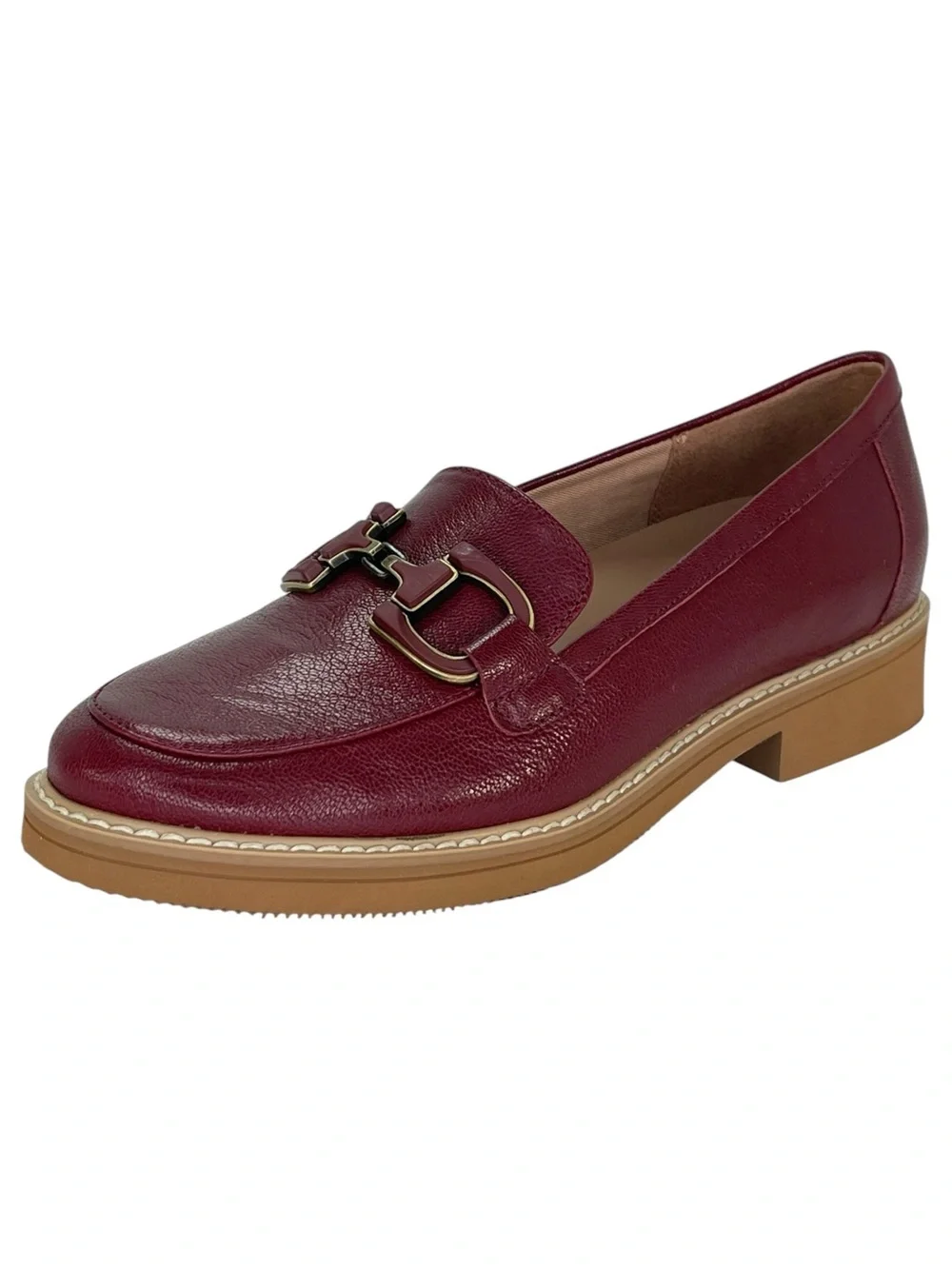 Naturalizer Theo Cranberry Leather Womens Loafers Size 5.5M